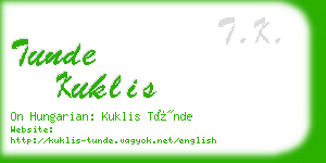 tunde kuklis business card